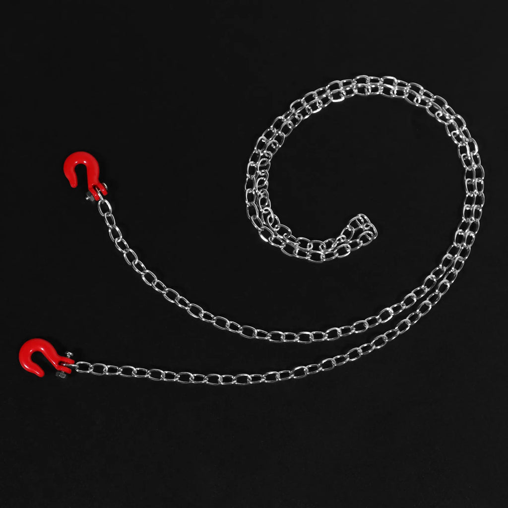 1:10 RC Crawler Accessories Tow Chain with Trailer Hook for Axial SCX10 90046 TAMIYA CC01 RC4WD D90 D110 TF2 RC Climbing Car