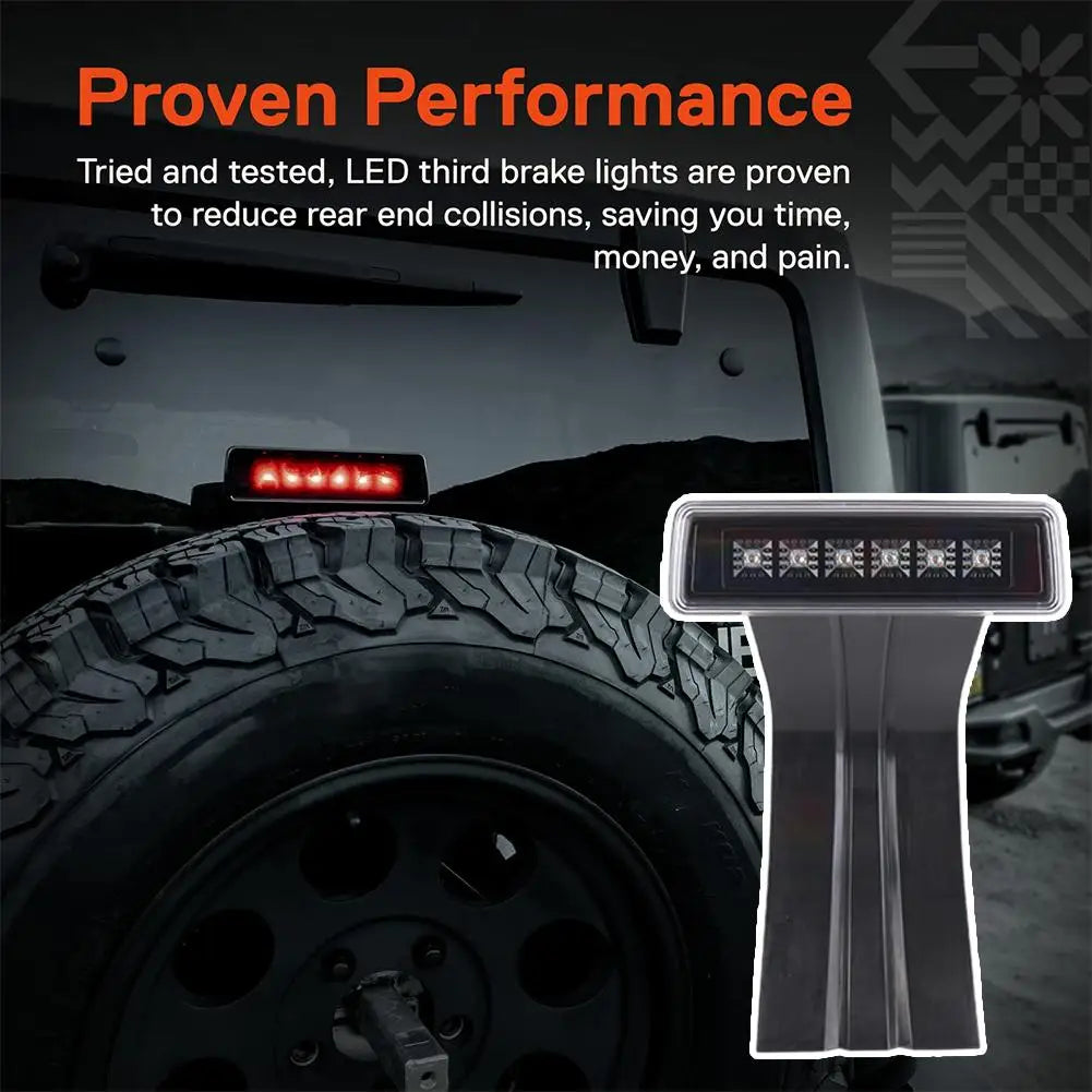 Red Car LED Third Brake Lights Truck High Mount Stop Warning Accessories External Warning Light Brake Automobile Light B8X7