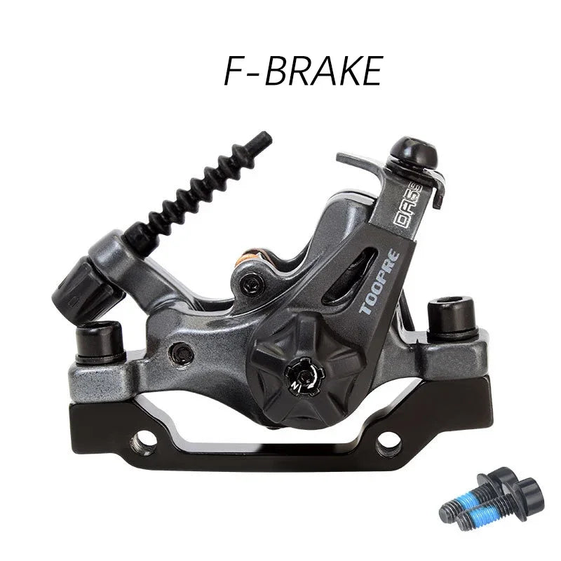 Frenos de disco de doble accionamiento TOOPRE MTB de doble pistón rojo/negro para sistema DA6S, aluminio fundido a presión, frenado instantáneo, pastillas resistentes al desgaste