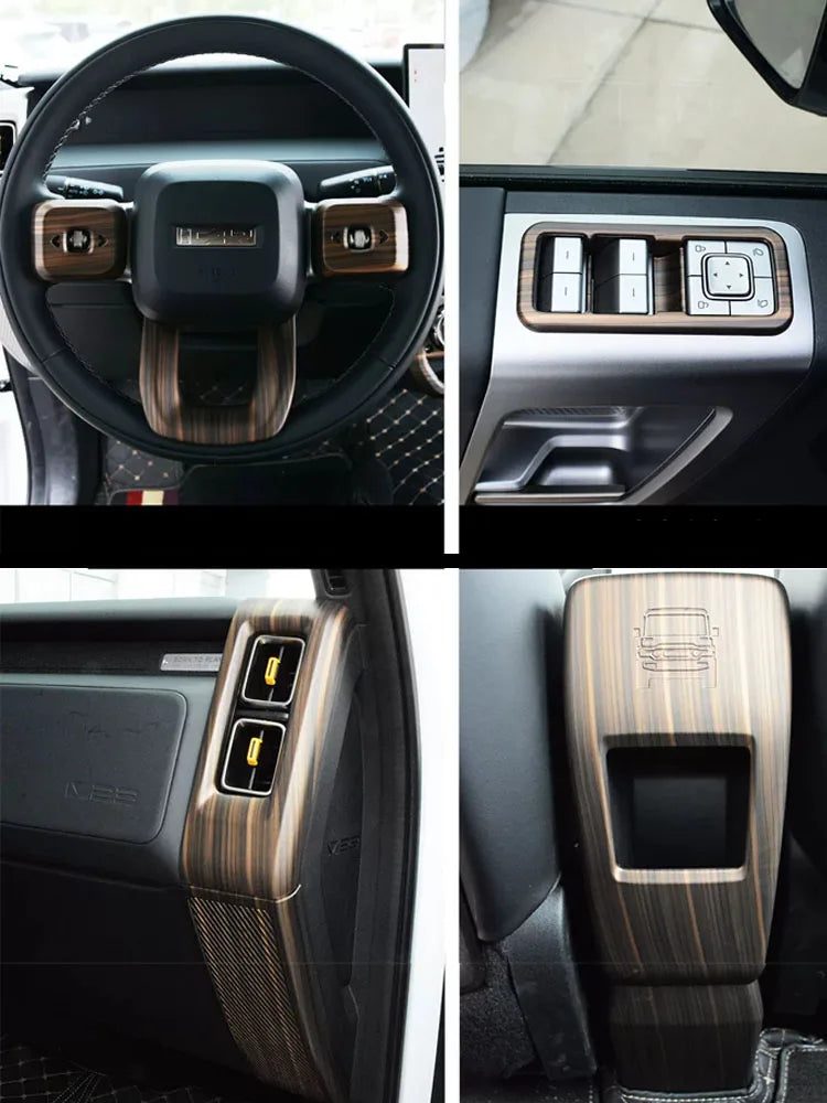 for Chery iCAR V23 2025 2026 Interior Accessories Control Overlays Cover Trim Door Handle Gear Shift Panel Steering Wheel