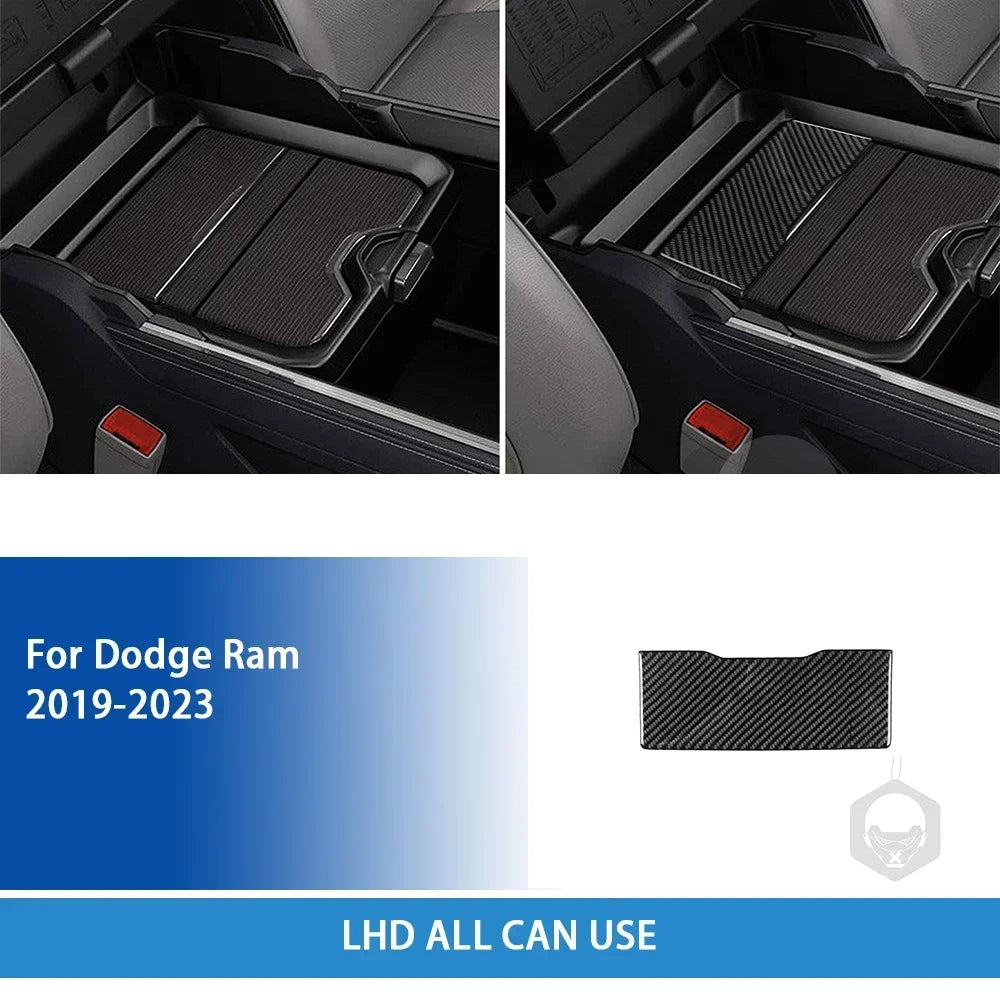 For Dodge Ram 2019 2020 2021 2022 2023 Accessories Carbon Fiber Car Interior Grar Handle Air Outlet Trim Sticker Decoration