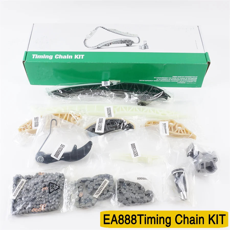 12PCS EA888 GEN2 GEN3 Timing set VW Passat CC Golf GTI Tiguan Sharan Scirocco Audi A4L A5 Q5 Q3 Timing Chain KIT Tensioner Rail