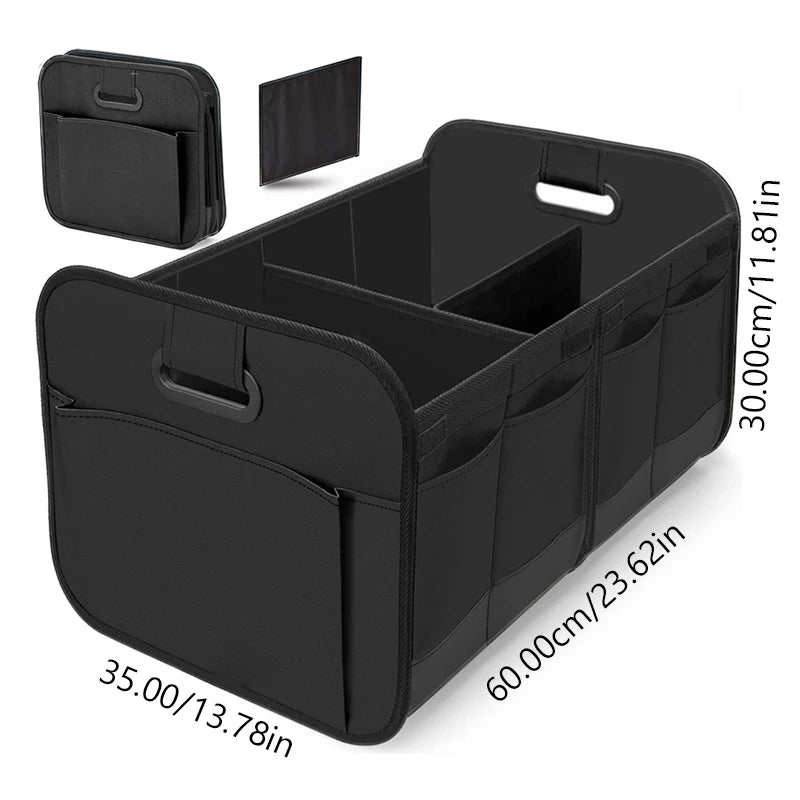 SEAMETAL Car Trunk Organizer 63L Large-Capacity Foldable Storage Box In Car Waterproof Oxford Cloth Universal Storage Organizer