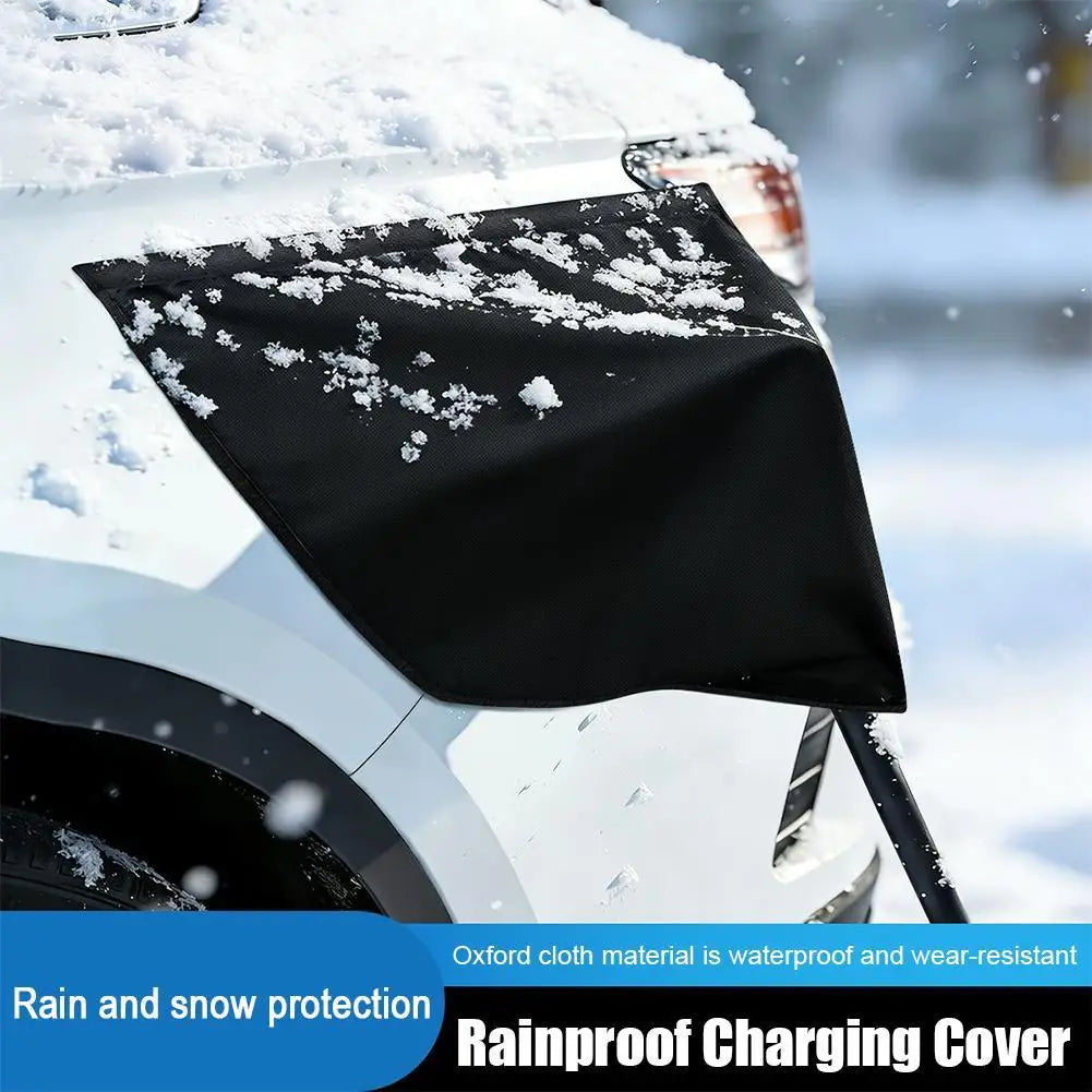 Electric Vehicle Charger Port Rainproof Cover Electric Car Charger Plug Cover Waterproof PVC With Strong Magnetic Strip For EV