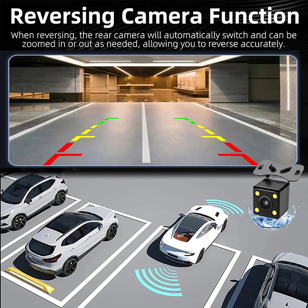 3Camera WIFI Dash Cam 2cam Car Camera 1080P Video Recorder Car DVR Front Rear View Camera Night Vision Black Box Car Accessories