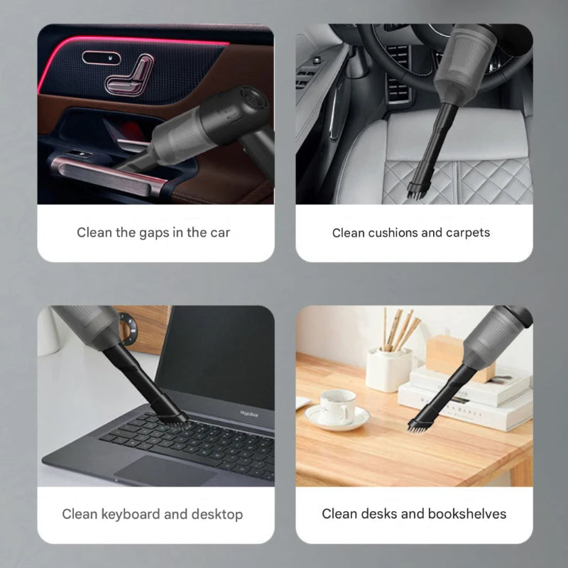 Wireless Handheld Car Vacuum Cleaner, Mini Portable Vacuum with Strong Suction for Car and Home UseCompact and Lightweight