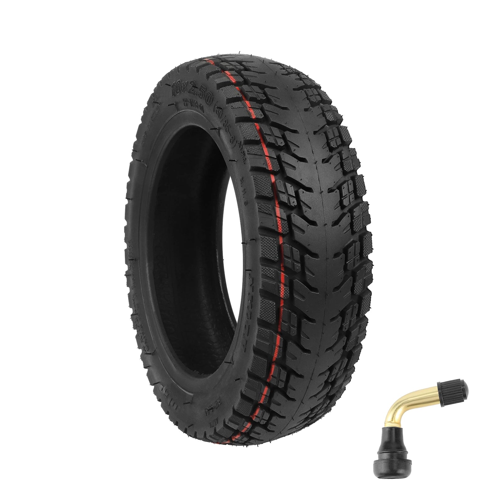 Ulip 10x2.5 Tubeless Tire 60/85-6 Off-Road Vacuum Tire 10 Inch Electric Scooter Tire Explosion-Proof Inflatable Rubber Tyre