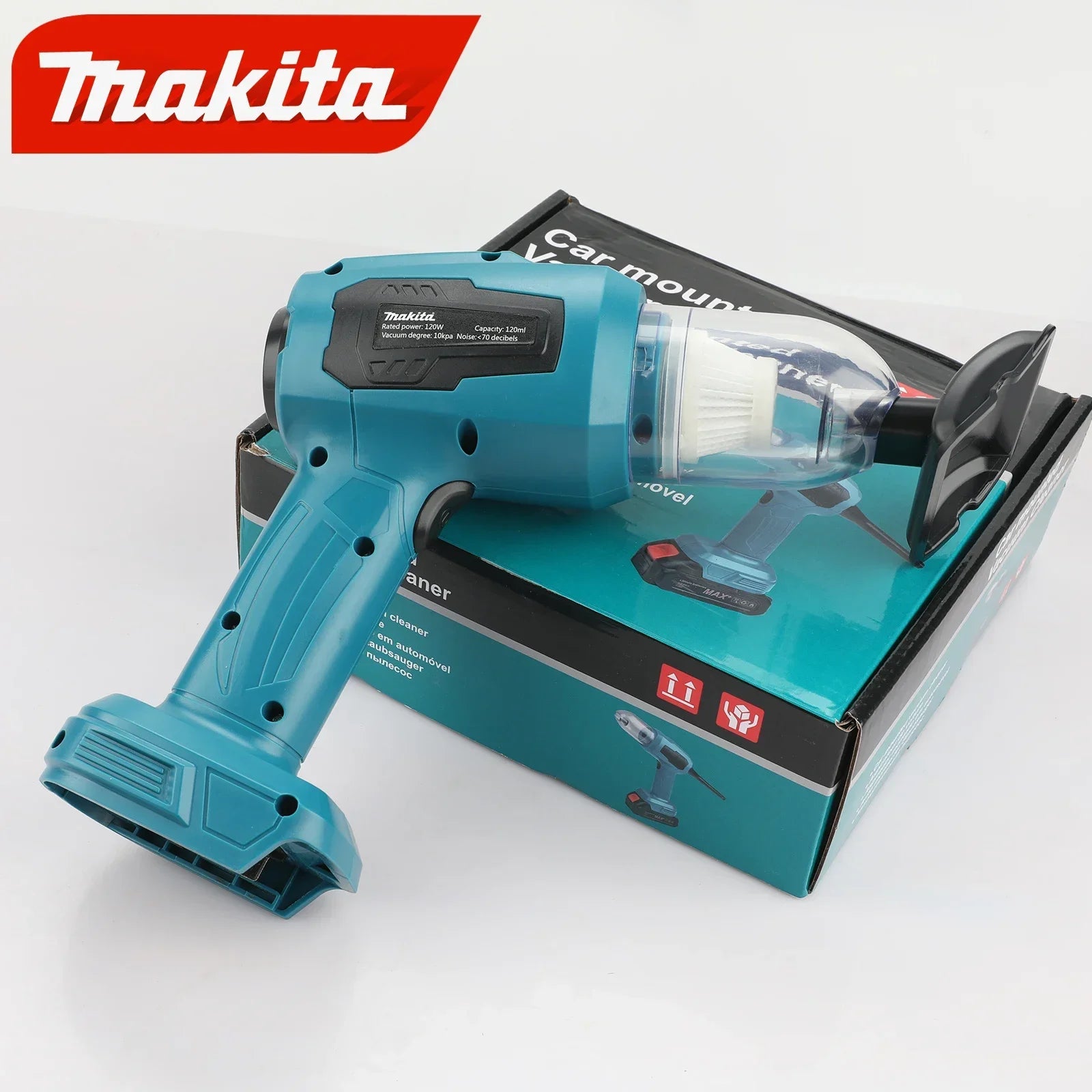 Makita Wireless - Charged Car Vacuum: Strong Suction for Cars & Households, Handheld Dual - Function (Blow/Suck) for 18V Battery