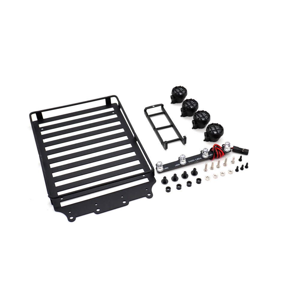 1/18 RC Crawler TRX4M Parts Drive Shaft Shock Absorber Oil Damper Utility Trailer Luggage Rack Led for Traxxa RC Car Upgrade