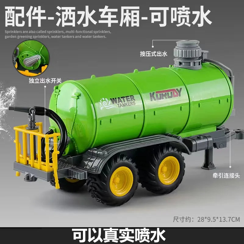 Tractor Toy Car Model Trailer and Accessories Simulation Children's Farmer Car