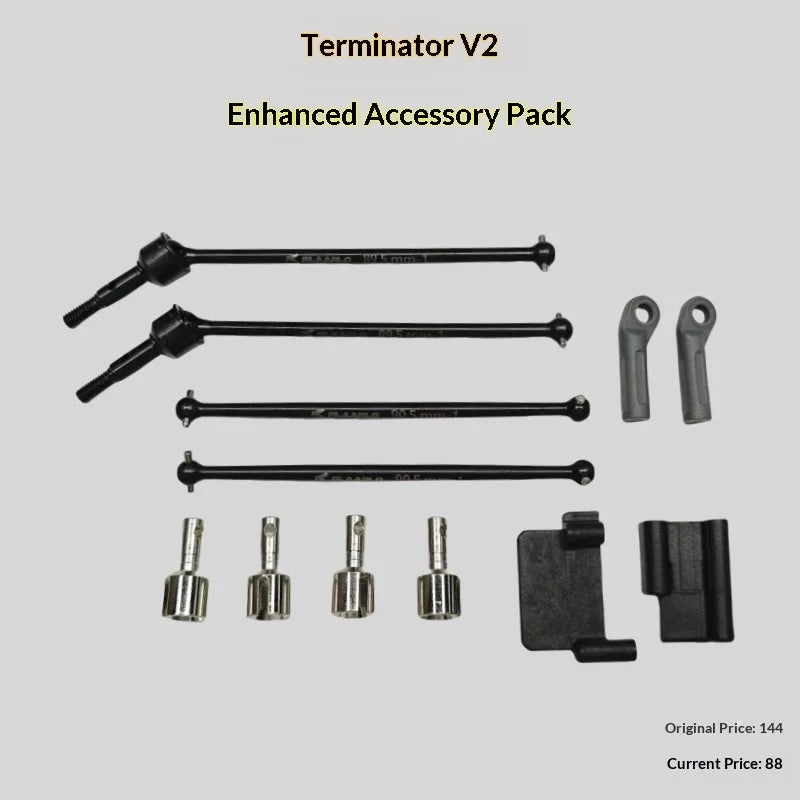 Accesorios originales de Terminator, piezas de simulación de carrocería, amortiguadores, neumáticos, bujes de rueda, soportes de servo, CVD, etc.