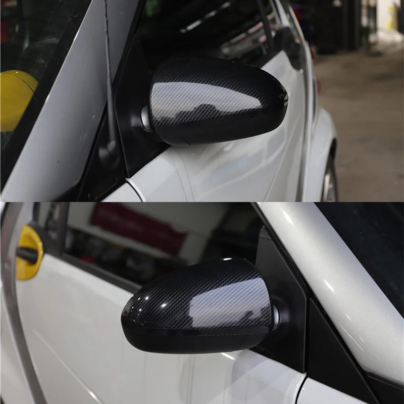 Car Carbon Styling Interior Modification Electric Window Decoration Cover For Smart Fortwo 451 Car Accessories Sticker