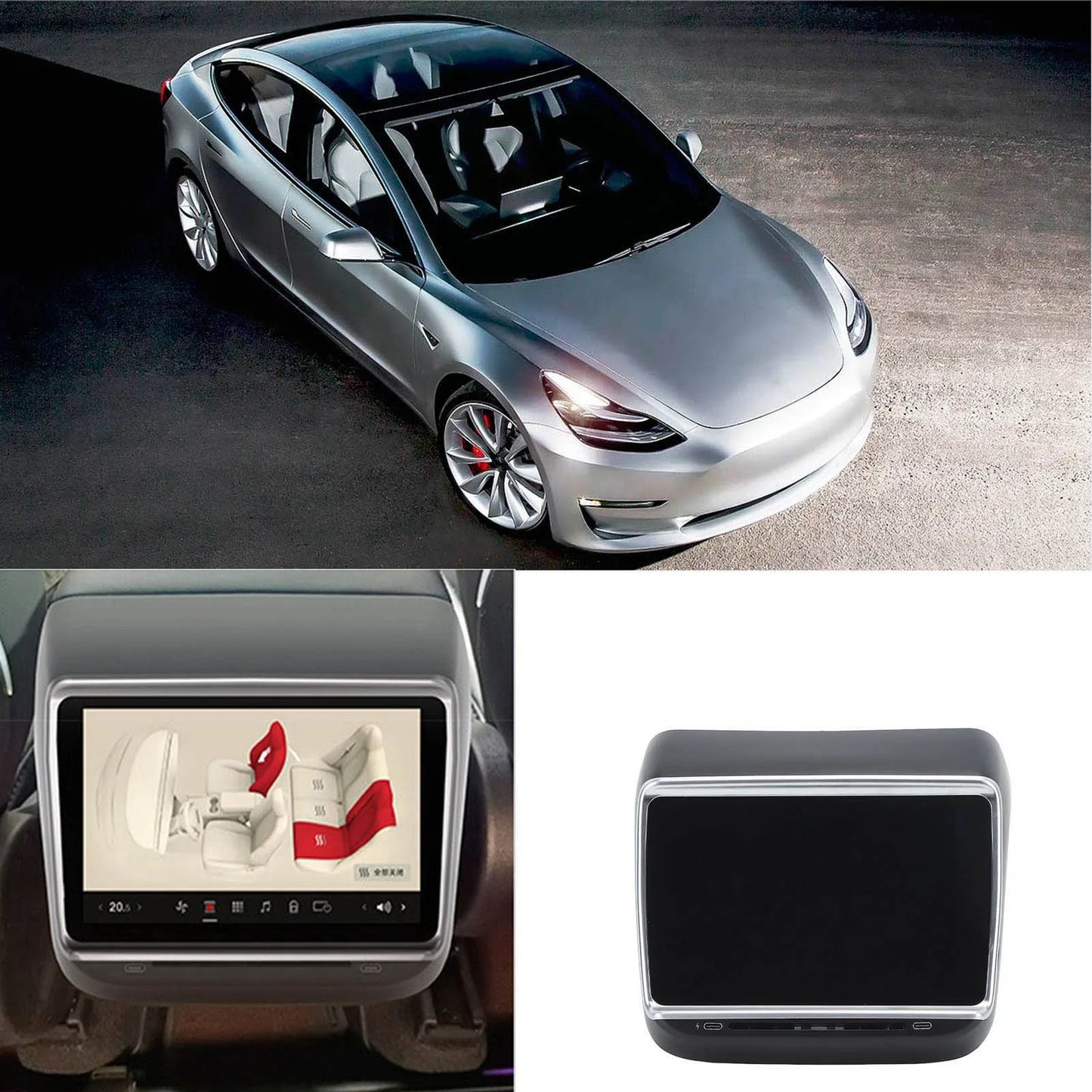 7.2in Rear Seat Display Panel for Android 11.0 HD   Multimedia Player Car Rear Seat