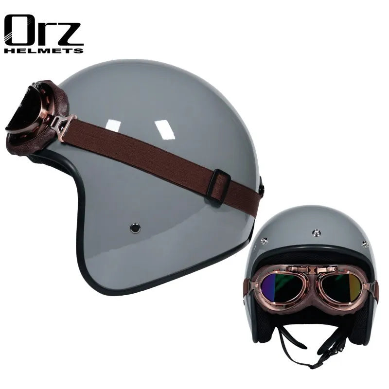 Motorcycle Helmet Motocicleta Cacapete Casco Casque  Retro open face helmet 3/4 moto casco DOT approved