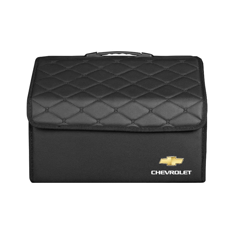 Car Trunk Organizer Box Leather Suitcase Foldable Storage Bin For Chevrolet Cruze Spark Captiva Suburban Camaro Malibu Silverado