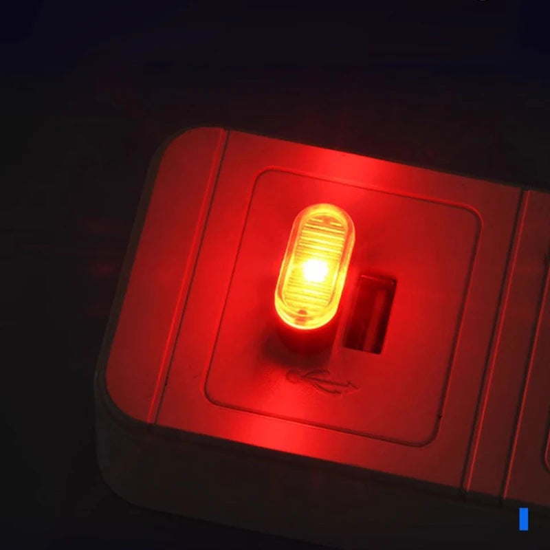 Car USB Rainbow Ambient Light Floor LED Light for Car Modification Wireless Decor No-Wire Mini Lamp