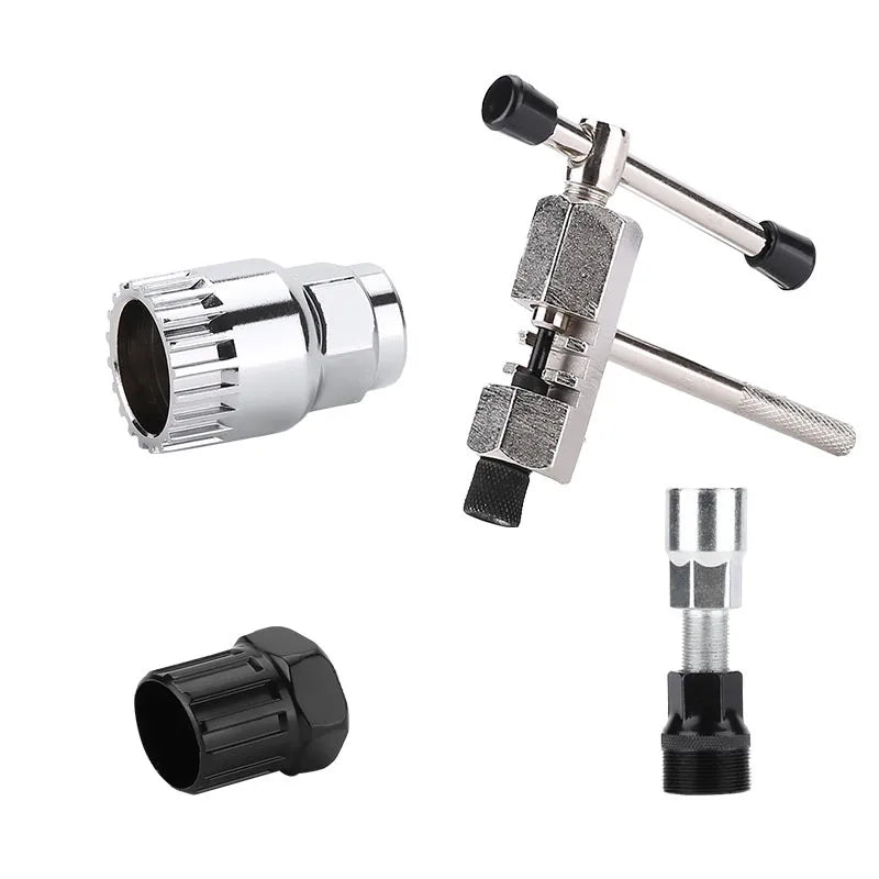 Bicycle Repair Tool Kits Bike Flywheel Removal Chain Breaker Cutter Crank Puller Bike Wrench Cassette Bracket Extractor Sets