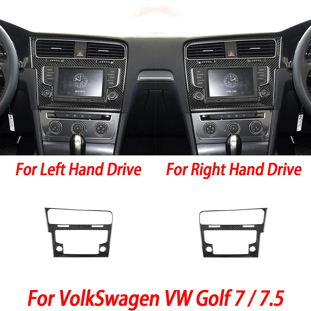 For VW Golf 7 GTI Mk7 2013-2017 Car Interior Accessories Cup Holder Frame Console AC CD Control Cover Gear Shift Panel Sticker