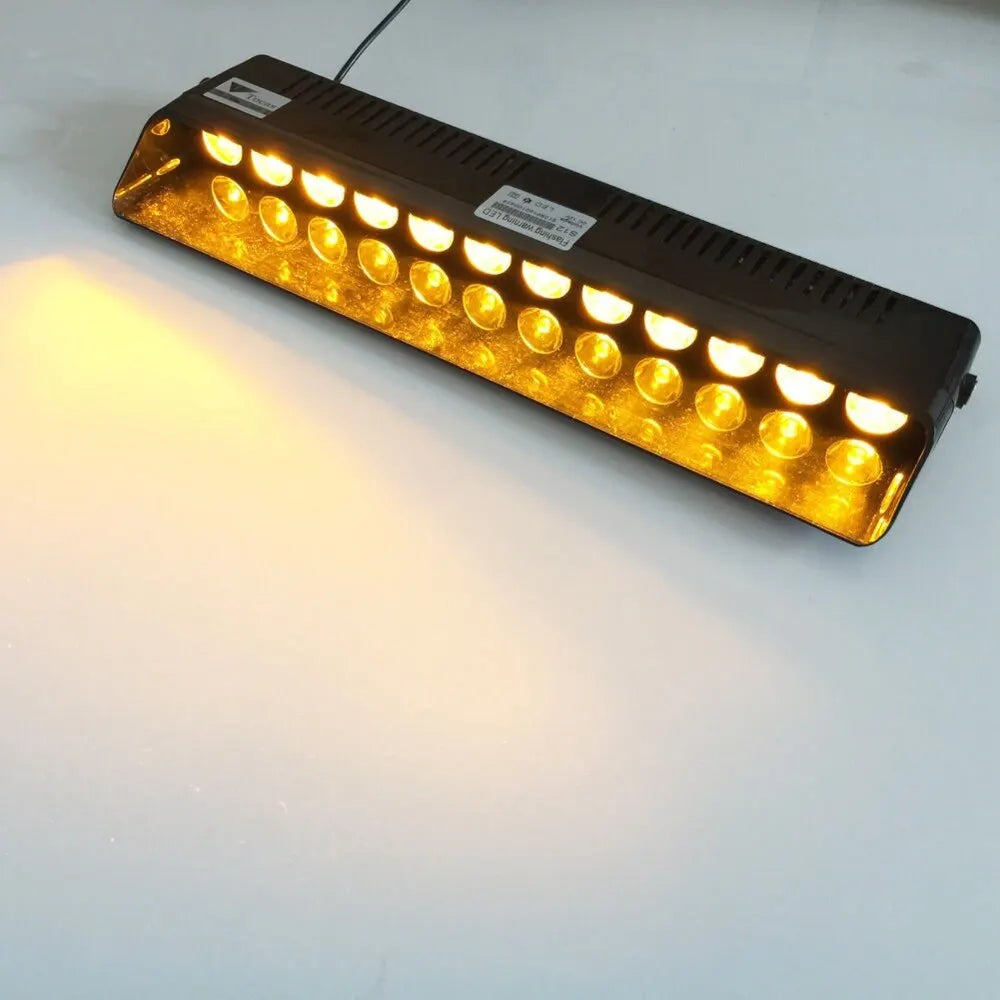 12LED LED Police Lights Strobe Light For Car 12V Emergency Signal Lamps Warning Light Auto Truck Flashing Windshield Flash