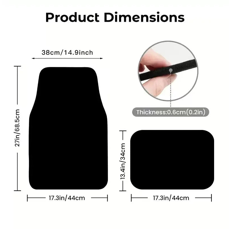 Universal Car Floor Mat Front & Rear Automotive Carpet Floor Mats For Auto SUV Sedans Vans Accessories Dirt and wear-resistant