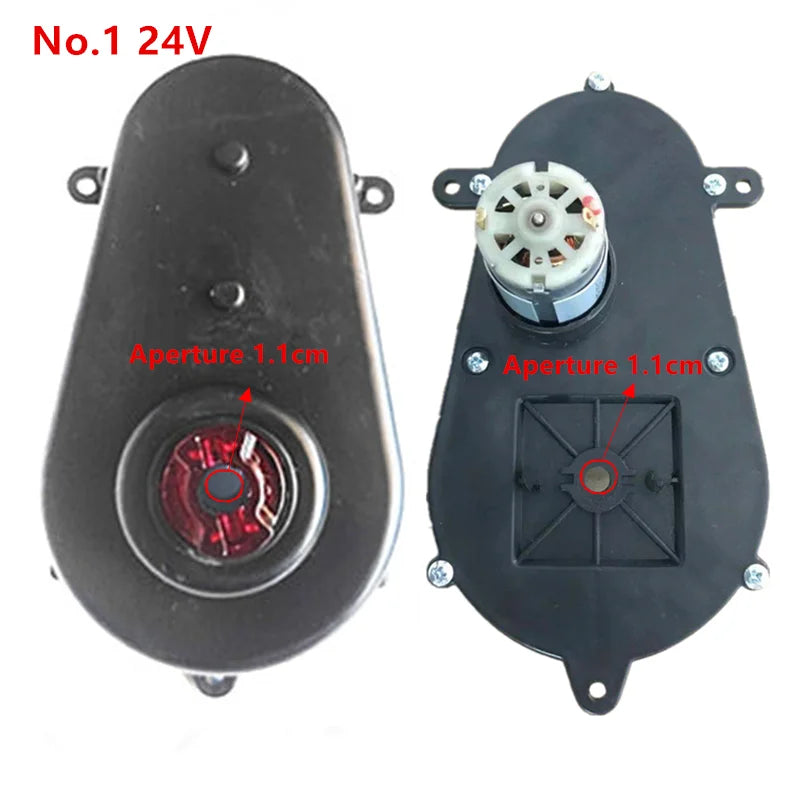 Children's electric vehicle 24V steering shaft motor, 12V/6V Ride on toys servos motor gearbox, Kid's Ride on car steering box