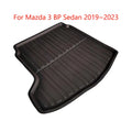 Car Trunk Floor Mats for Mazda 3 Mazda3 BP MK4 Sedan 2019 2020 2021 2022 2023 Accsesories Waterproof Rear Boot Tray Cargo Carpet