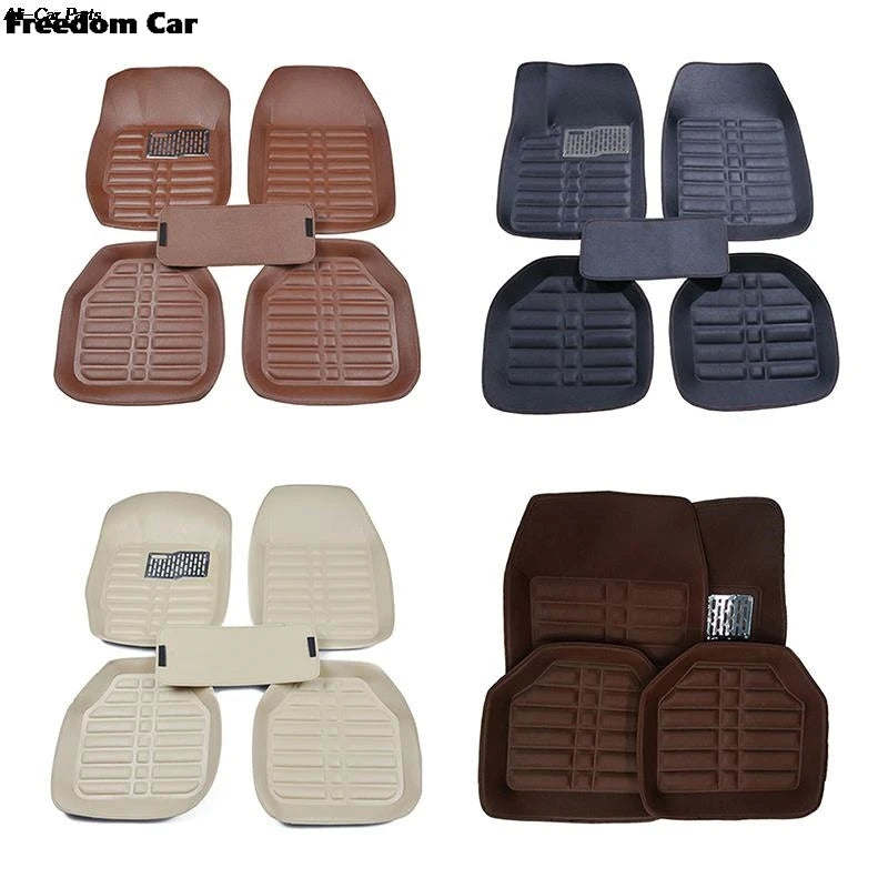 5pcs Auto Floor Mats Foot Rugs Carpets Car Styling For Duster Premium Full Set Carpet Floor Mat Leather Car Accessories