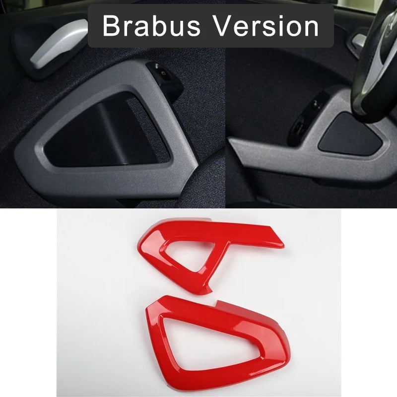 Car Interior Stickers For Smart Brabus 451 Fortwo Accessories Car Styling Steering Wheel Modification Protection Sticker