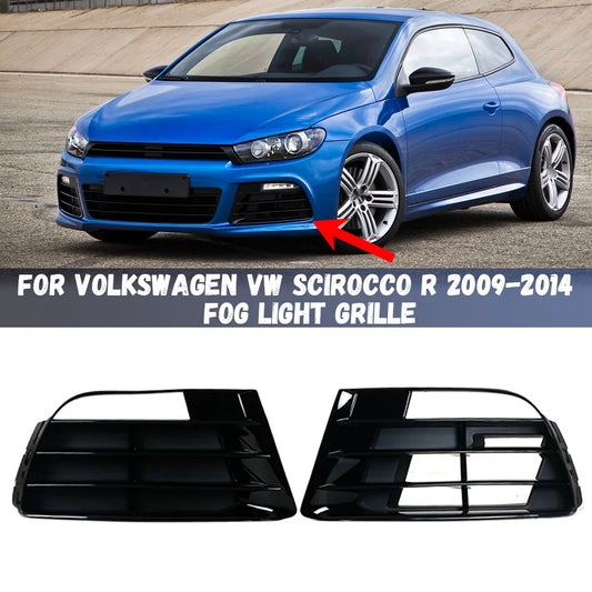 For Volkswagen VW Scirocco R 2009 2010 2011 2012 2013 2014 Car Front Bumper Fog Light Grille Cover Fog Light Cover Trim