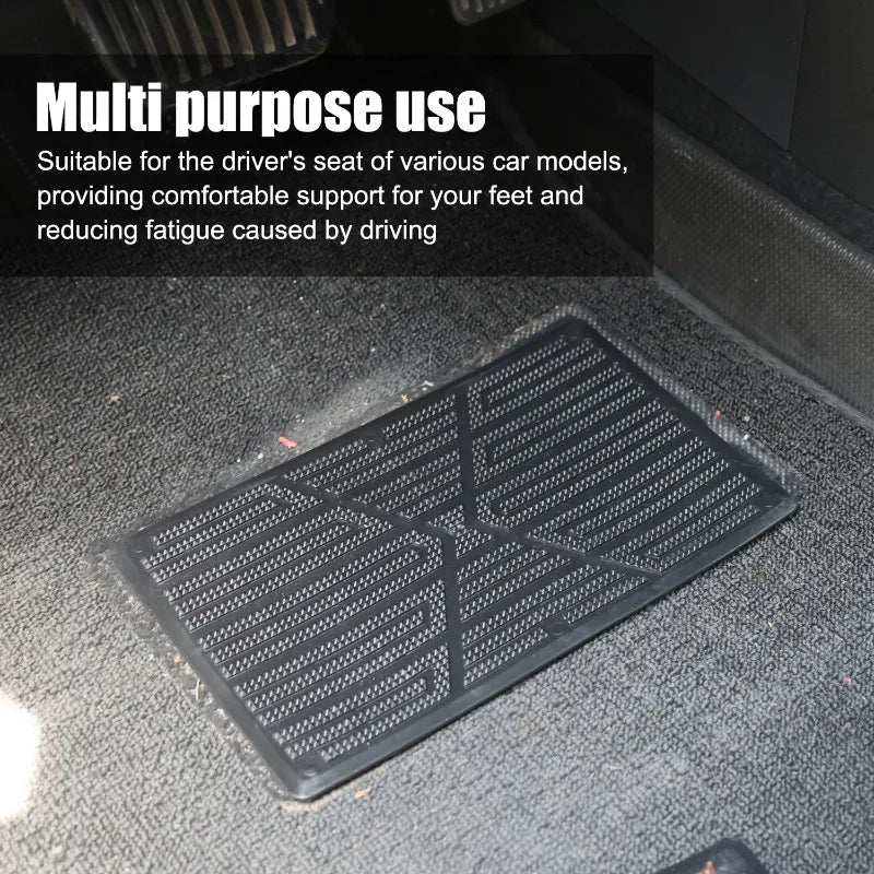 Car Main Drivers Foot Mat Universal Car Floor Mat Anti-skid Carpet Sticker Anti-skid Wear-resistant PVC Material Pedal 23×15cm