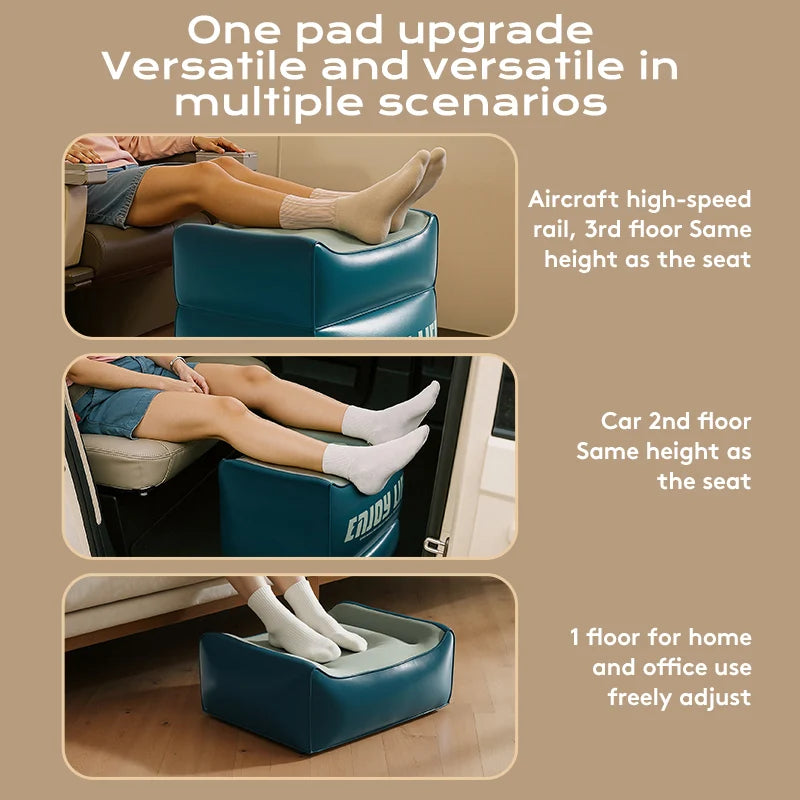 1PC Three-layer Inflatable Mat Floor Mat for Car Inflatable Footrest Stool Car Mat Auto Floor Mats