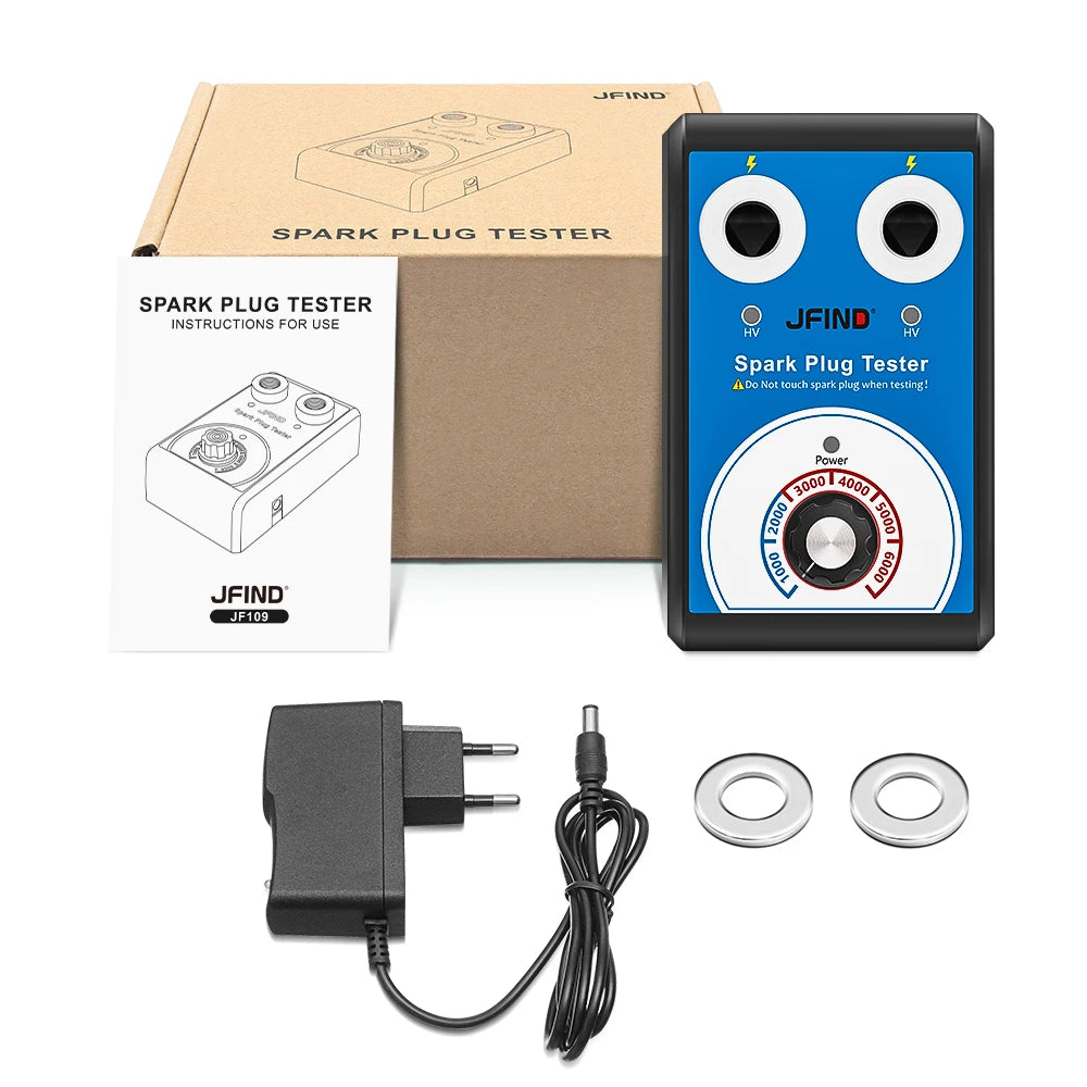 Probador de bujías de doble orificio, herramienta de diagnóstico para coche, comprobador de chispa de 12 V, 0-6000 rpm, detector de encendido de motor automático