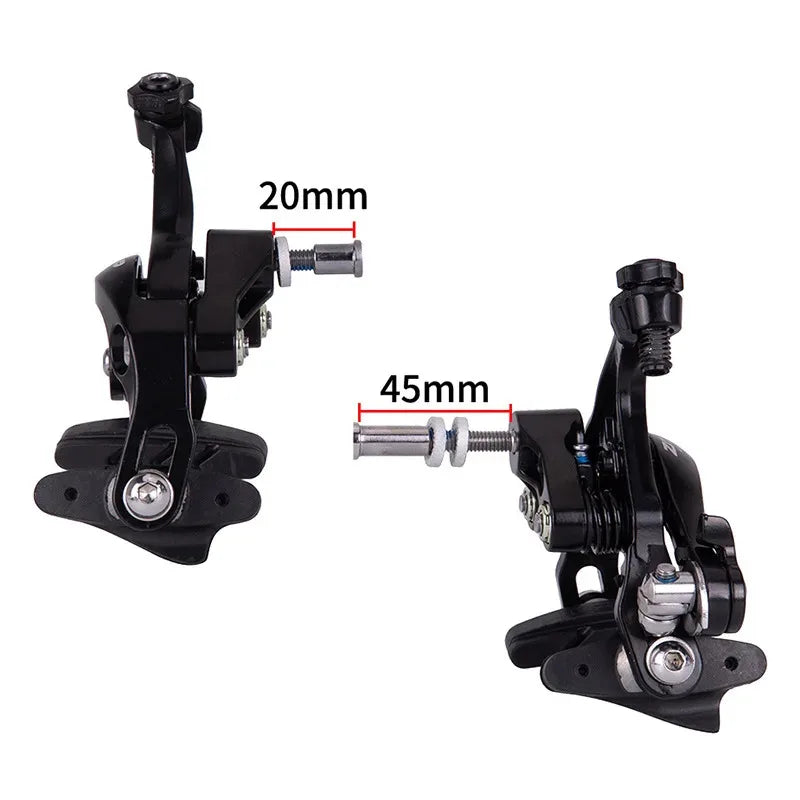 Dual Pivot Side Pull Caliper Brake Set – Front & Rear Rim Brakes with Pads for Road Racing Bikes