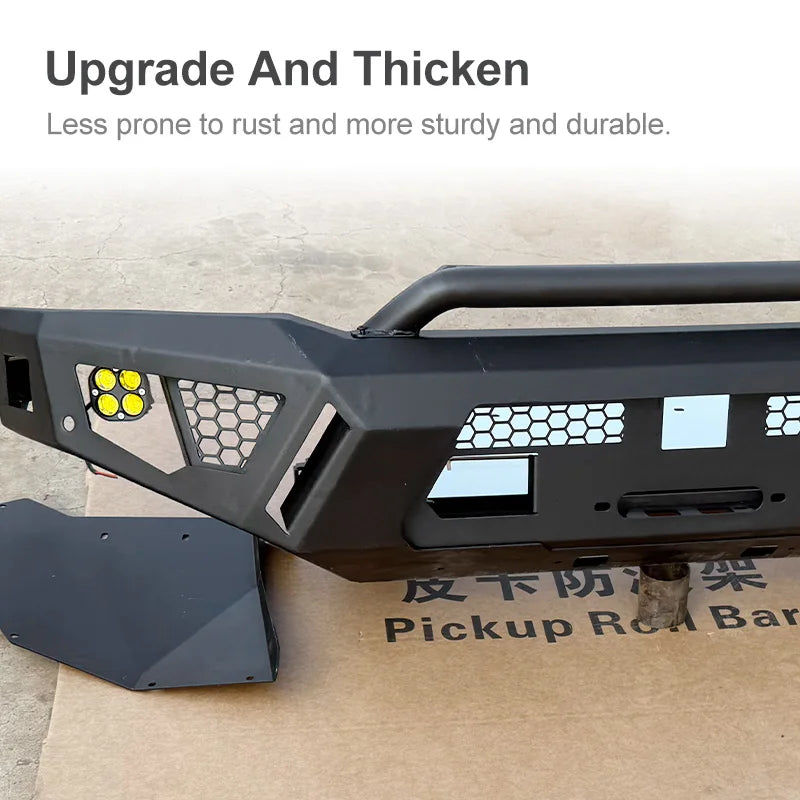 For Byd Shark Pickup Truck Front Modification Accessories Kit Anti-collision Bar, Pump Handle Front Bumper Front Face Guard Bar