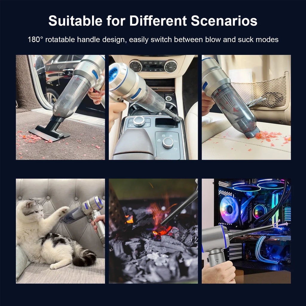 80000RPM Wireless Car Vacuum Cleaner 4 In 1 Brushless Motor High Power Portable Handheld Vacuum Home Office Mini Cleaning Tool