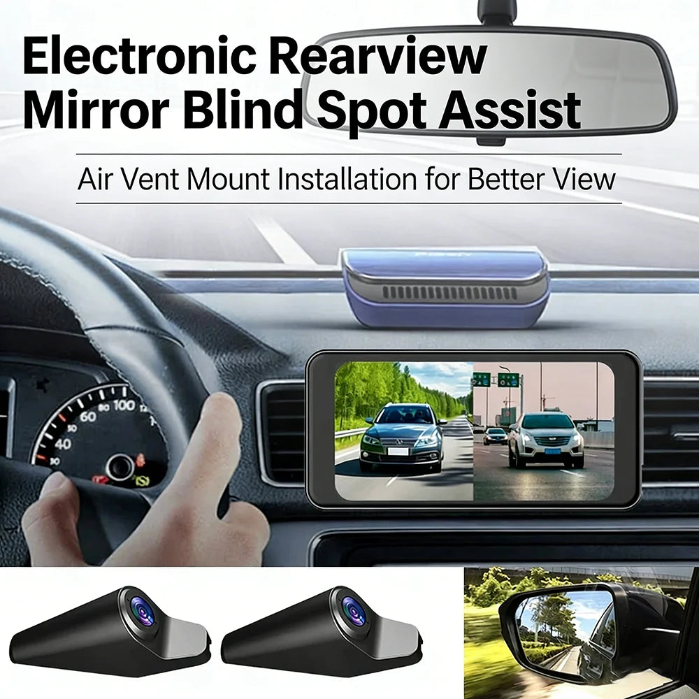 Dash Cam 1080P AHD 6.25“ 2CH Touch Screen Dual Camera BSD Blind Spot Detection System IP68 Night Vision Car DVR Vehicle Monitor