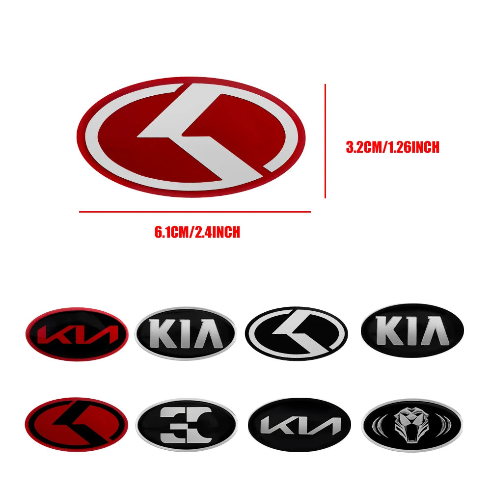Car Interior Stickers Decoration Accessories For Kia KN Rio Ceed Sportage Cerato Soul K4 K5 K6 Car Steering Wheel Center Sticker