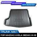 Car Floor Mat Carpet For Mazda3 Axela Sedan 2014 2015 2016 2017 2018 Rear Trunk Anti-mud Cover