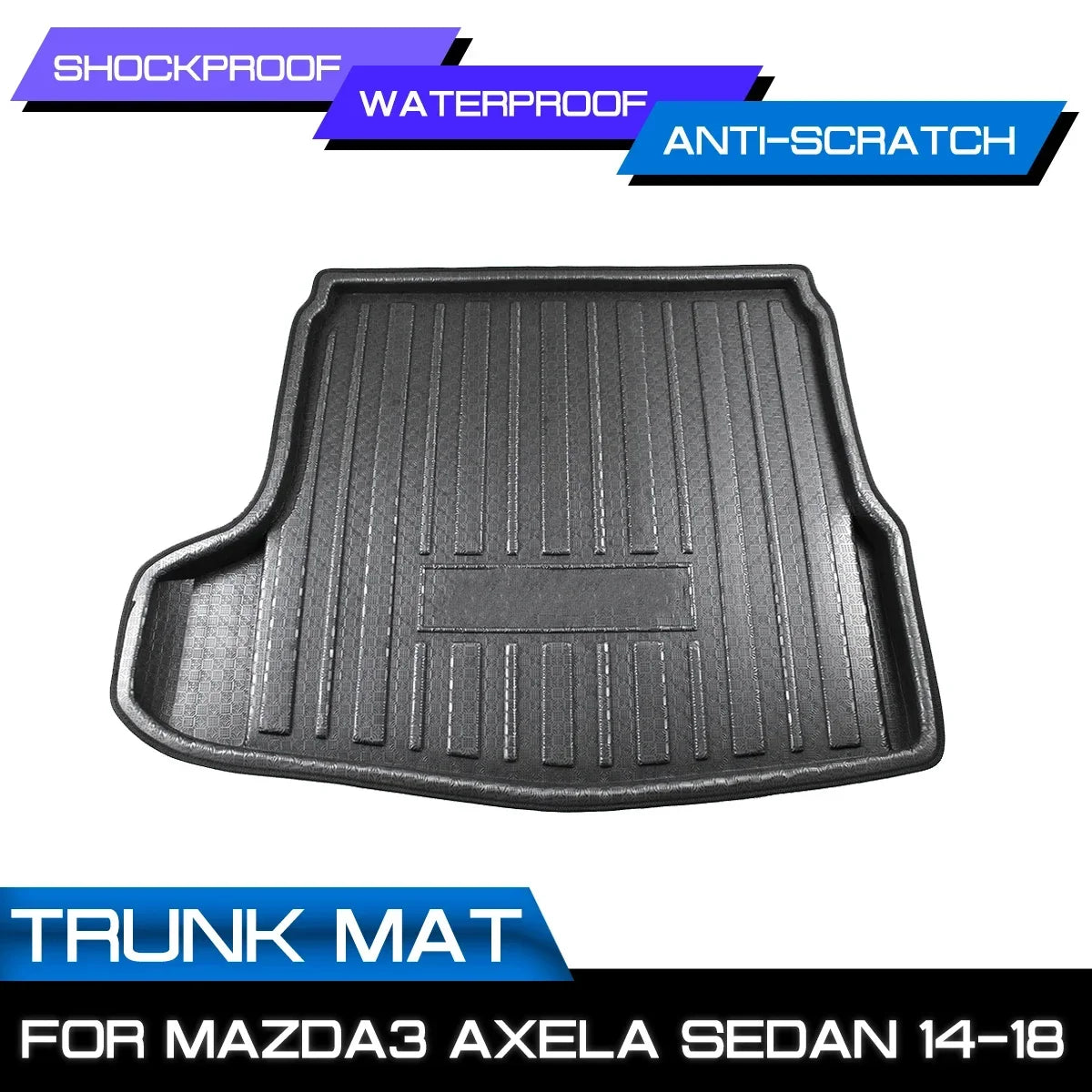 Car Floor Mat Carpet For Mazda3 Axela Sedan 2014 2015 2016 2017 2018 Rear Trunk Anti-mud Cover