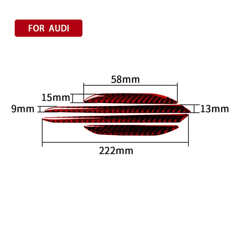 For Audi A4 B9 RS4 S4 2017 2018 2019 Car Interior Decorative Accessories Carbon Fiber Inside Door Speaker Stickers Trim Strip