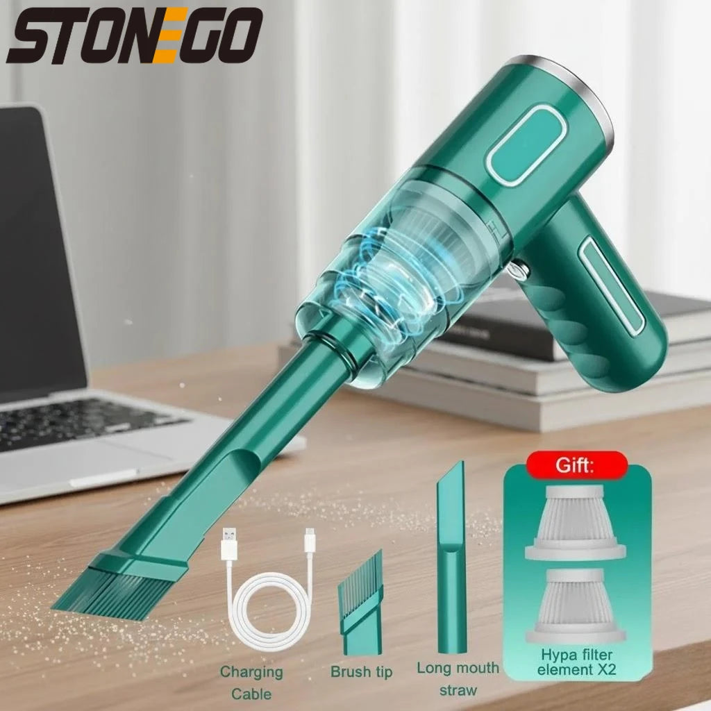 Wireless Portable Handheld Car Vacuum Cleaner Rechargeable USB Large Suction Mini Blower for Car Household Use