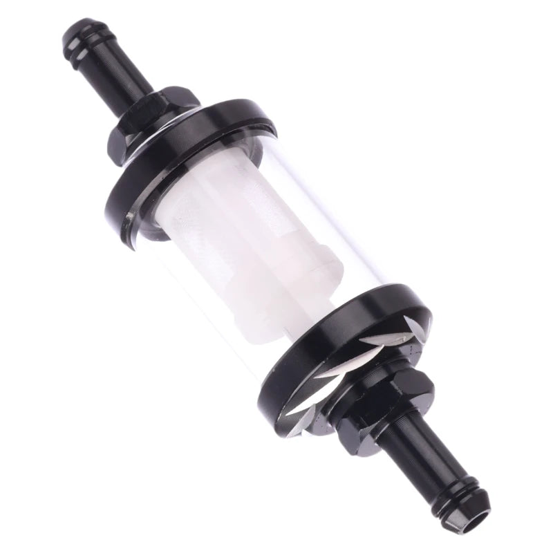 Filter 8mm CNC Aluminum Alloy Glass Gas Fuel Gasoline Oil Filter For Motocross Dirt Pit Bike ATV Buggy Quad Motorcycle Parts
