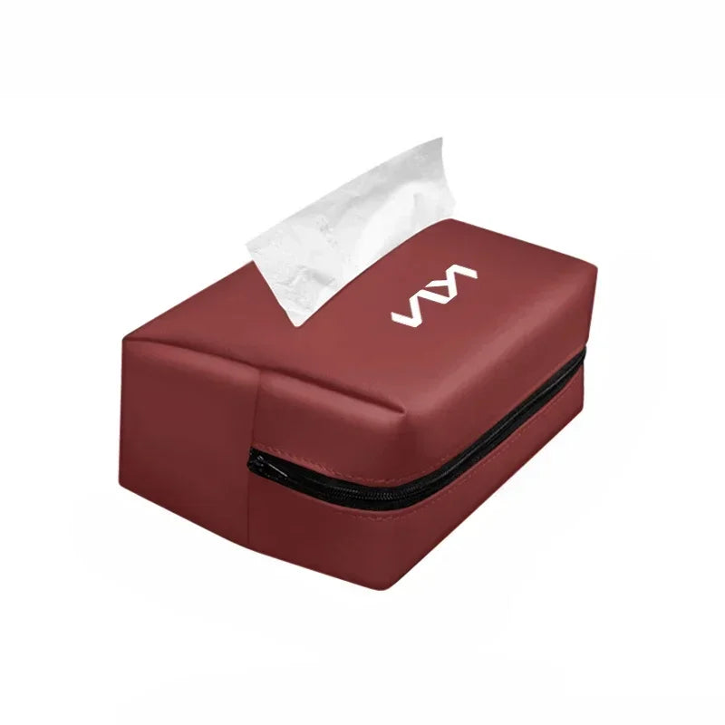Car Tissue Organizer Bag Paper Towel Storage Box Accessories For KIA EV6 Sorento Niro Stinger Ceed Carnival K5 K9 Soul Carens VQ