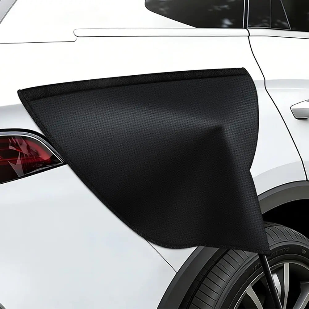 Electric Vehicle Charger Port Rainproof Cover Electric Car Charger Plug Cover Waterproof PVC With Strong Magnetic Strip For EV