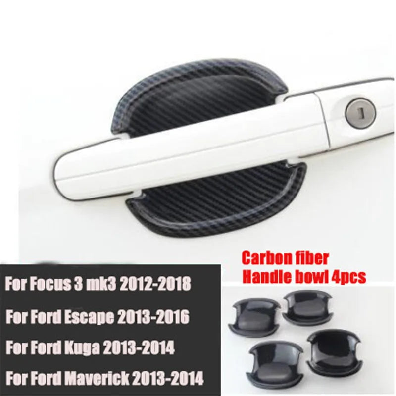 Car Styling Accessories Interior ABS Carbon Fiber Decorative trim Storage case For Ford Focus 3 mk3 Sedan Hatchback 2012-2014
