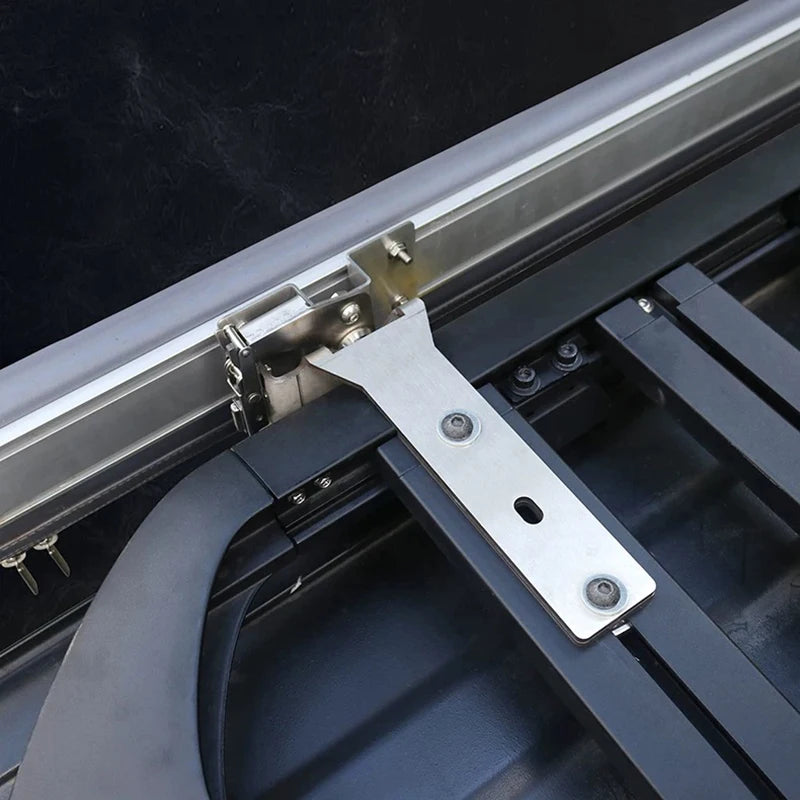 Universal Off-road Pickup 4x4 Accessories Stainless Steel Silver 2Pcs Roof Rack Side Tent Bracket