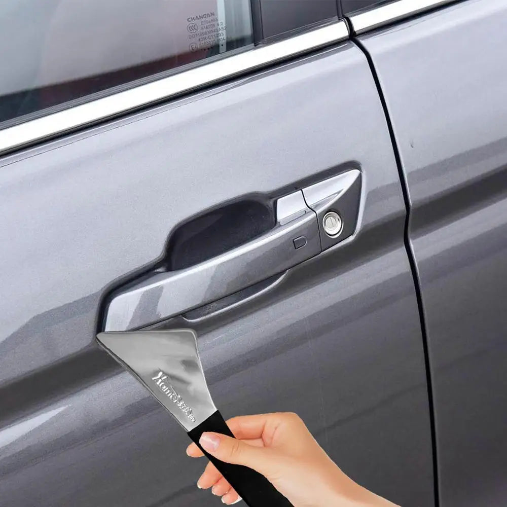 Stainless Steel Skid Plate Car Audio Modification Door Center Console Rearview Mirror Removal Skid Plate Metal Crowbar Tools