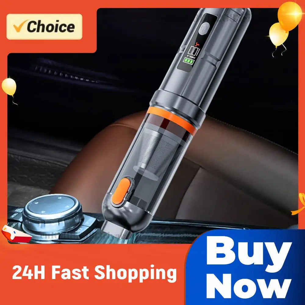 15000PA Car Vacuum Cleaner Rechargeable Portable Cordless Compressed Air Duster with Brushless Motor for Car Home Office Pet
