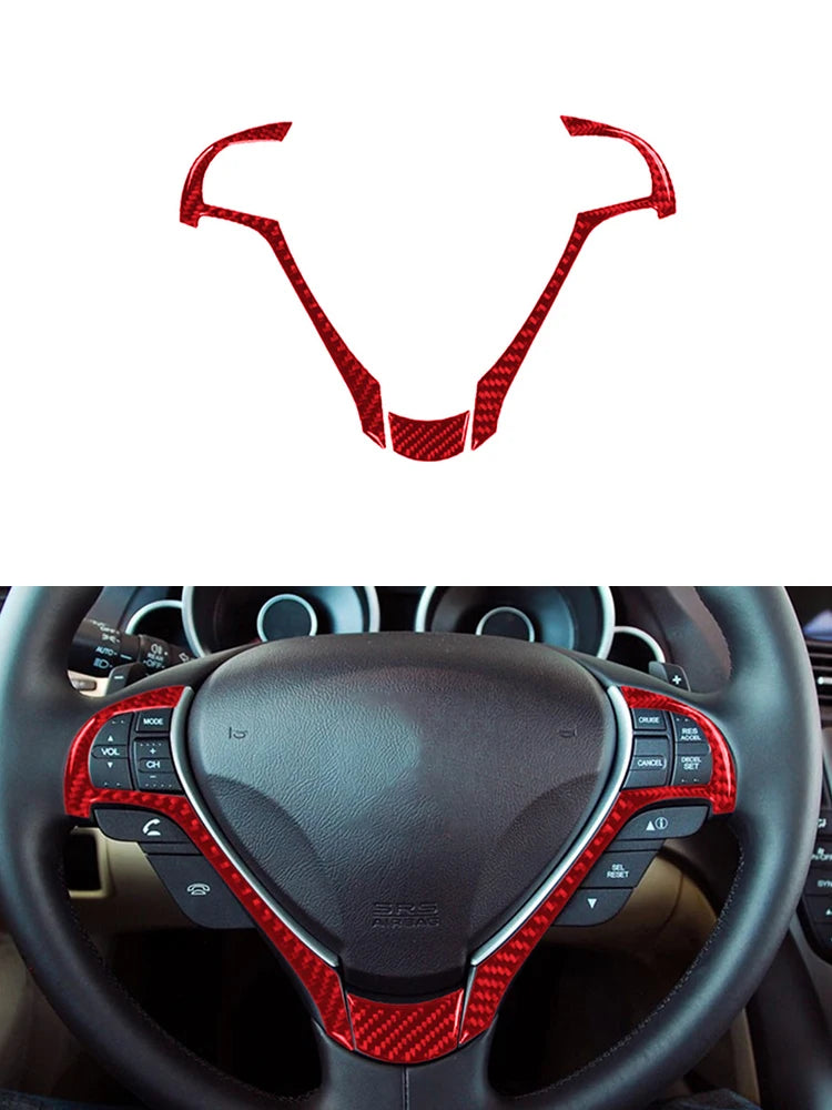 New Car Interior Decoration Carbon Fiber Red Sticker For ACURA TL 2009 2010 2011 2012 2013 2014 Auto Accessories