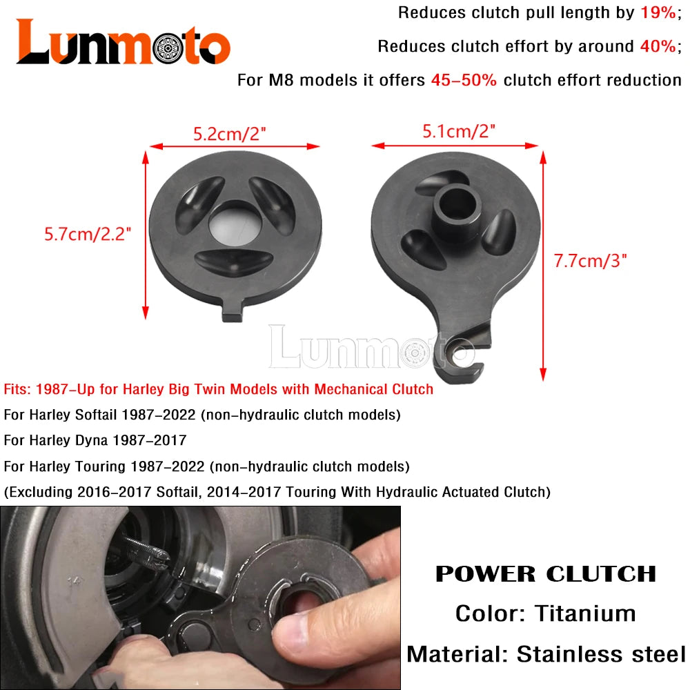 Motorcycle Power Clutch Easy Pull Clutch Kit For Harley Dyna Softail Touring Big Twin Engine Mechanical Clutch Parts 1987-2022